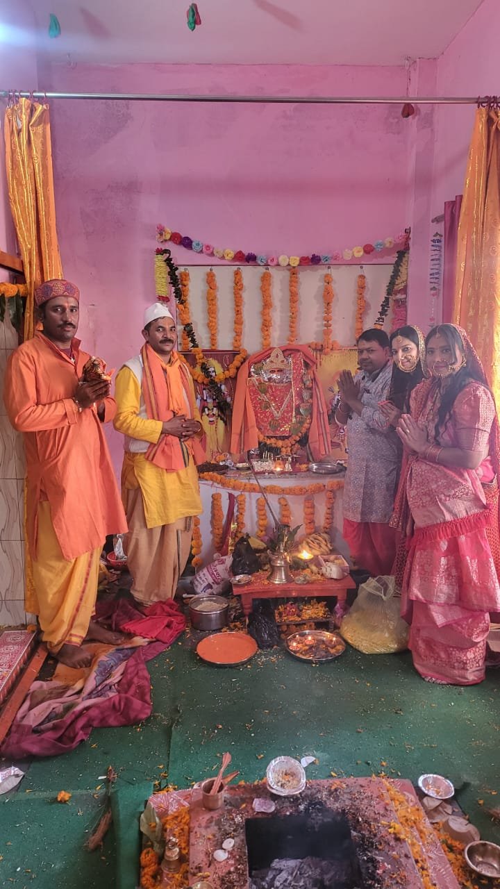 शेरावाली शिवशक्ति मंदिर में हुई मूर्ति स्थापना